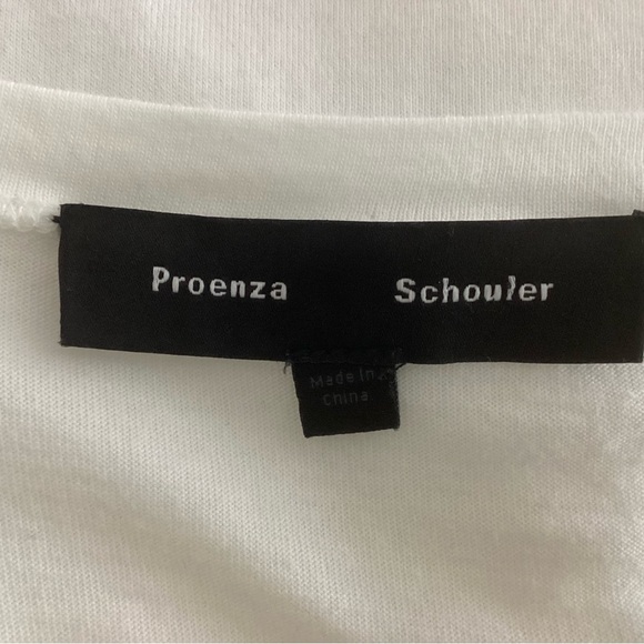 Proenza Schouler White Wrap Blouse Top M L - Picture 4 of 7